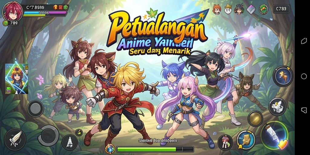 Tampilan gameplay C789 yang memukau dan penuh aksi Anime.