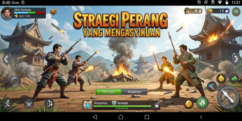 Screenshot gameplay DKK menampilkan strategi seru dan pertempuran menegangkan.