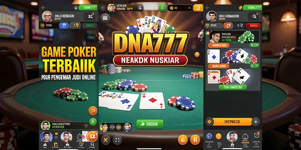 Tampilan menarik dari gameplay Poker di DNA777.