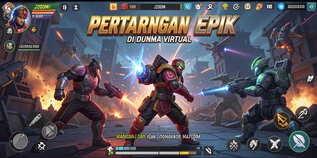 Gameplay J200M yang mendebarkan dalam pertarungan Fighting.