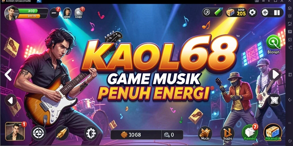 Tangkapan layar gameplay KAOL68 yang menunjukkan momen menegangkan saat bermain musik.