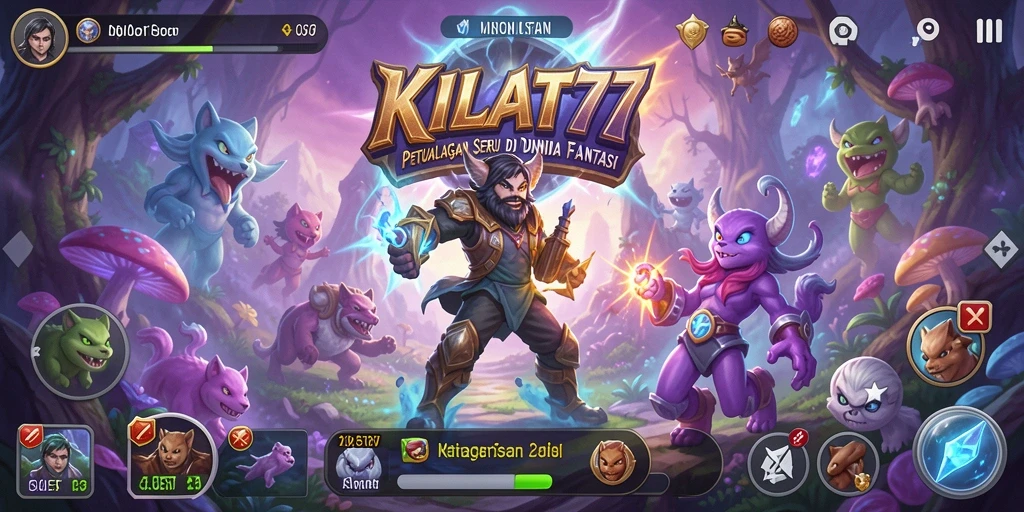 Gameplay seru KILAT77 dengan karakter petualang yang menantang.