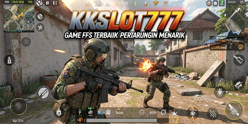 Screenshot gameplay KKSLOT777 dengan aksi tembak menembak seru.