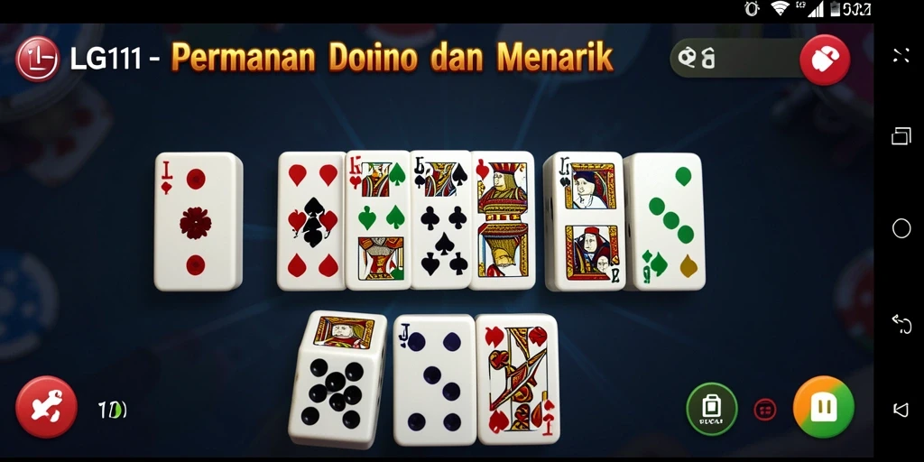 Tampilan gameplay seru dari LG111 yang menampilkan permainan Domino.