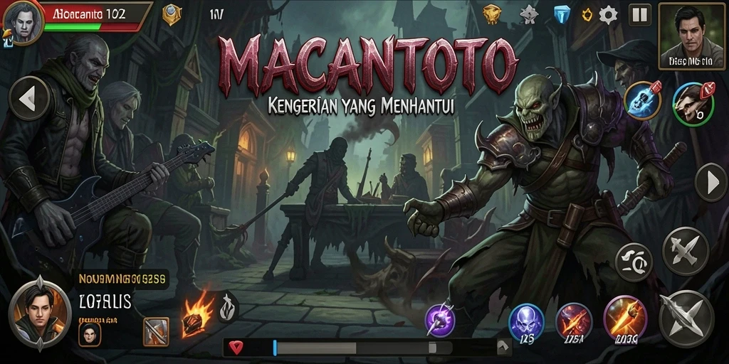 Tampilan gameplay <strong>MACANTOTO</strong> yang menegangkan dan menakutkan.