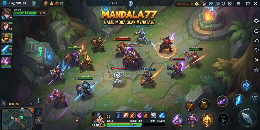 Tampilan gameplay MANDALA77 yang penuh aksi dan strategi.