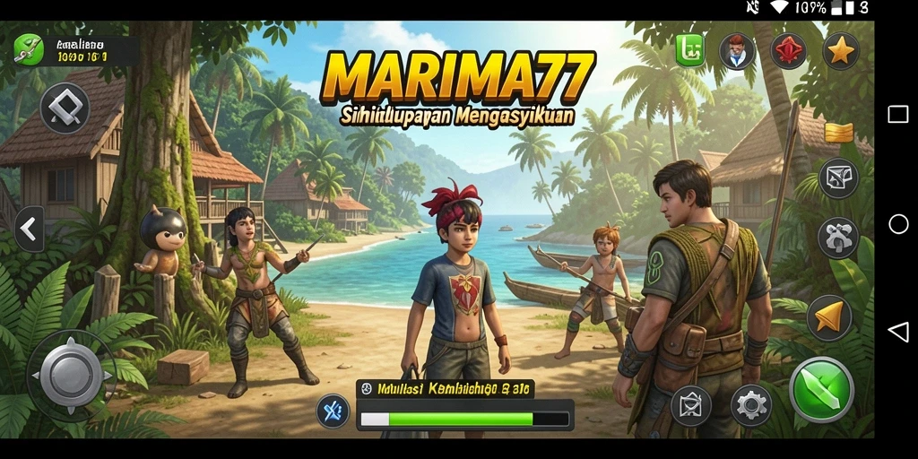 Screenshot gameplay MARIMA77 menampilkan keseruan dunia simulasi.