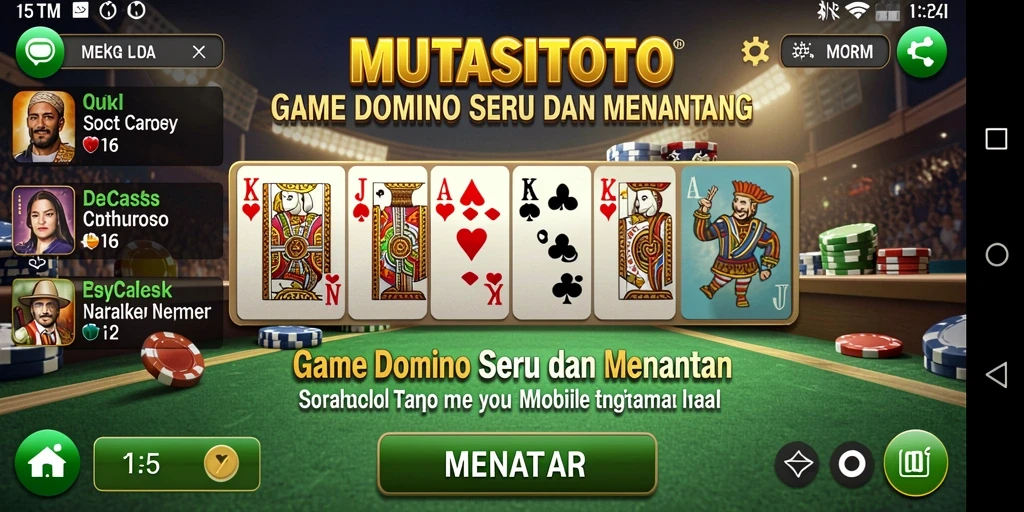 Tampilan gameplay seru dari MUTASITOTO dengan pemain aktif.