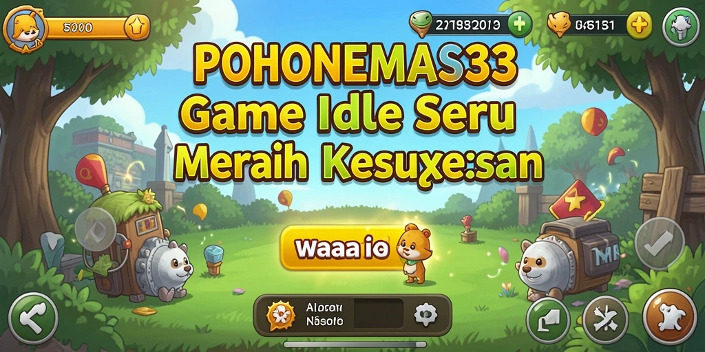 Tampilan gameplay seru dari POHONEMAS33 yang menampilkan kekayaan sumber daya.