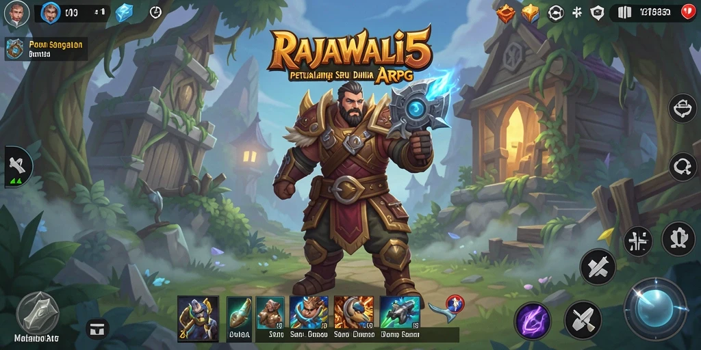 Screenshot menunjukkan aksi seru dalam gameplay ARPG RAJAWALI55.