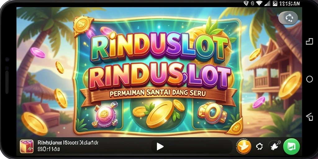 Tampilan gameplay RINDUSLOT yang menghibur dan penuh warna.