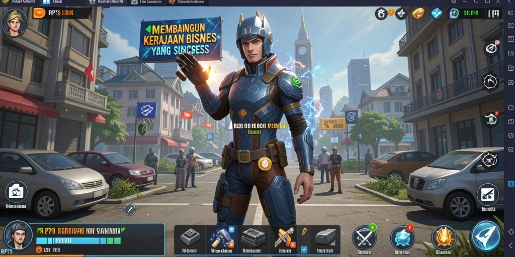 Gameplay RP79 yang menantang dan menarik dalam membangun kerajaan bisnis.