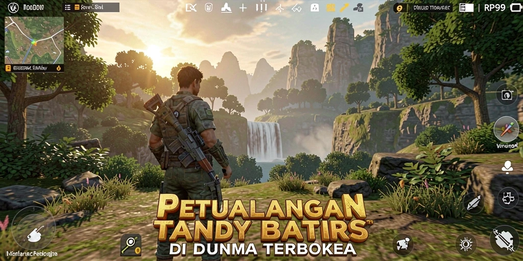 Tampilan menakjubkan dari gameplay RP99 di dunia terbuka.