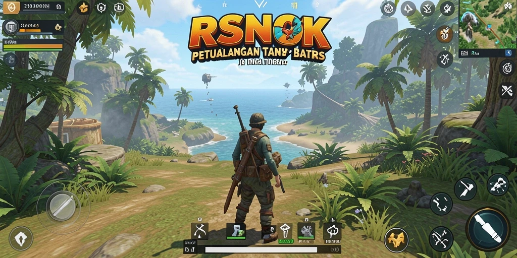 Tangkapan layar gameplay RSNOK menampilkan petualangan mendalam di dunia terbuka.