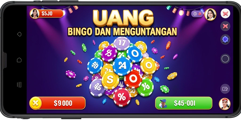Tampilan gameplay seru dari aplikasi Bingo UANG