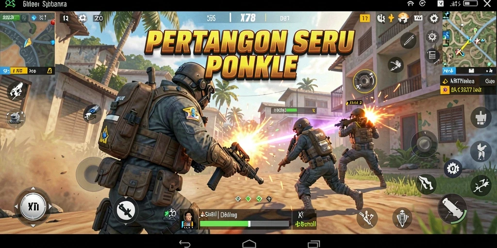 Screenshot gameplay X78 yang menunjukkan aksi seru dalam arena Battle Royale.